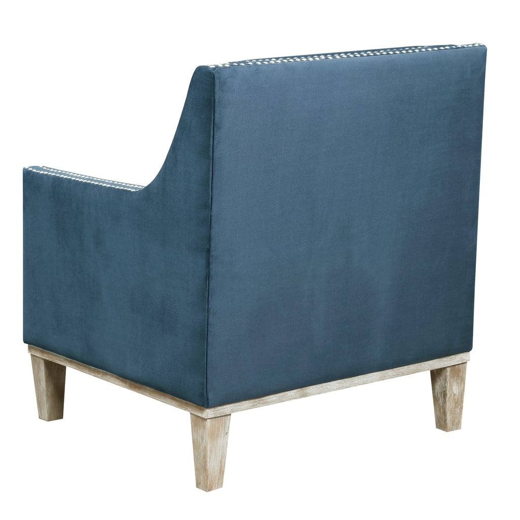 Augusta-16038-Chair-W/Wood-Leg-Distressed-Otto-Navy-(ISTA-3-packaging)