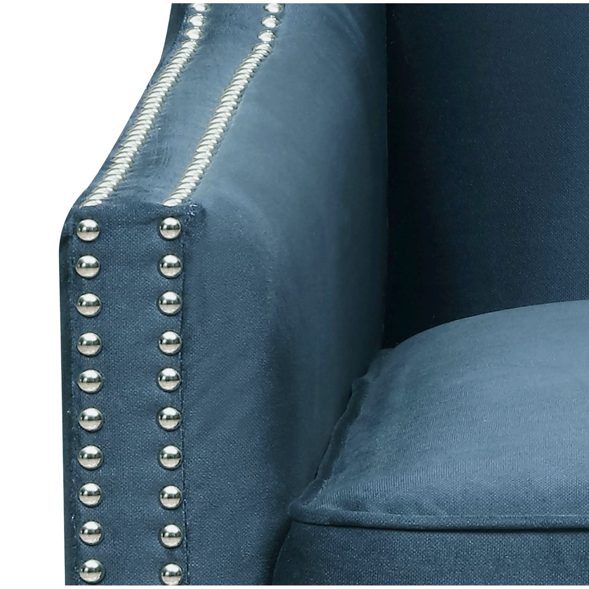 Augusta-16038-Chair-W/Wood-Leg-Distressed-Otto-Navy-(ISTA-3-packaging)