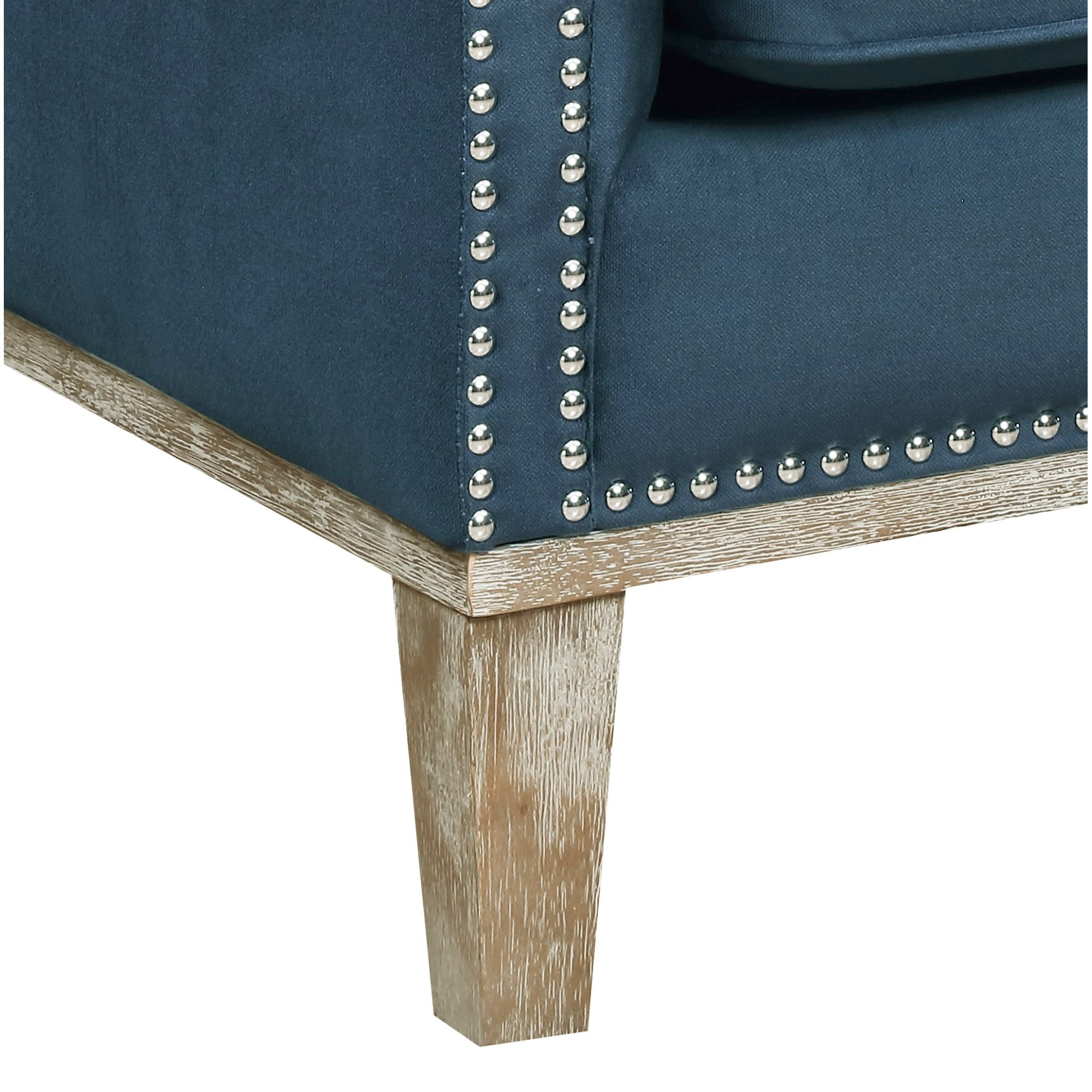 Augusta-16038-Chair-W/Wood-Leg-Distressed-Otto-Navy-(ISTA-3-packaging)