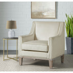 Augusta-16038-Chair-W/Wood-Leg-Distressed-Otto-Snow-(ISTA-3-packaging)