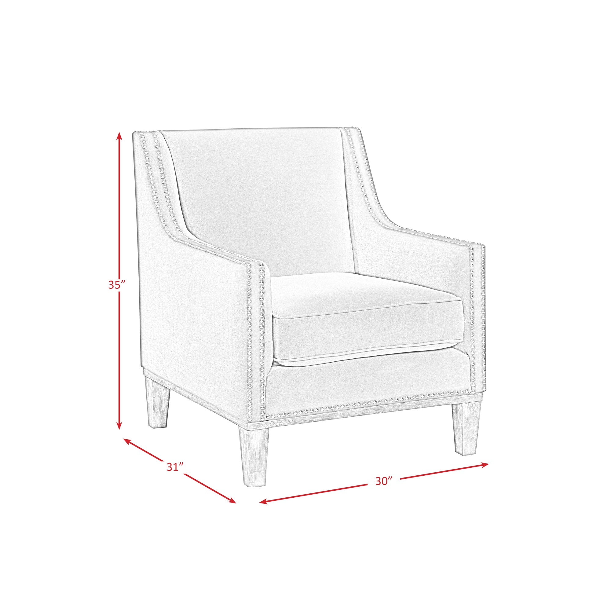 Augusta-16038-Chair-W/Wood-Leg-Distressed-Otto-Snow-(ISTA-3-packaging)