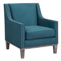 Augusta-16038-Chair-W/Wood-Leg-Distressed-Otto-Teal-(ISTA-3-packaging)