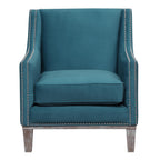 Augusta-16038-Chair-W/Wood-Leg-Distressed-Otto-Teal-(ISTA-3-packaging)