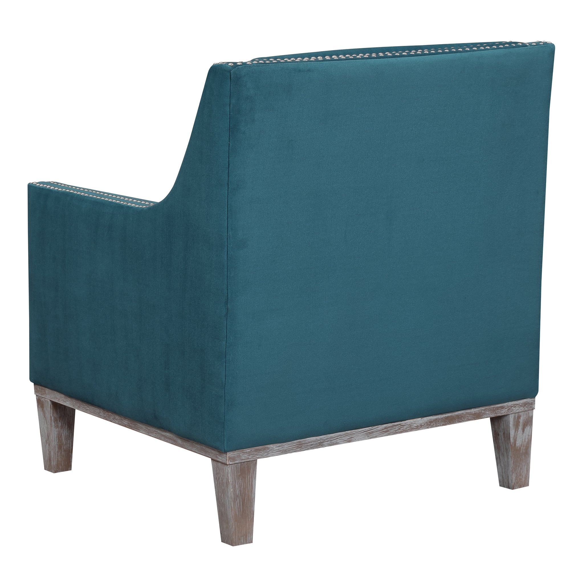 Augusta-16038-Chair-W/Wood-Leg-Distressed-Otto-Teal-(ISTA-3-packaging)