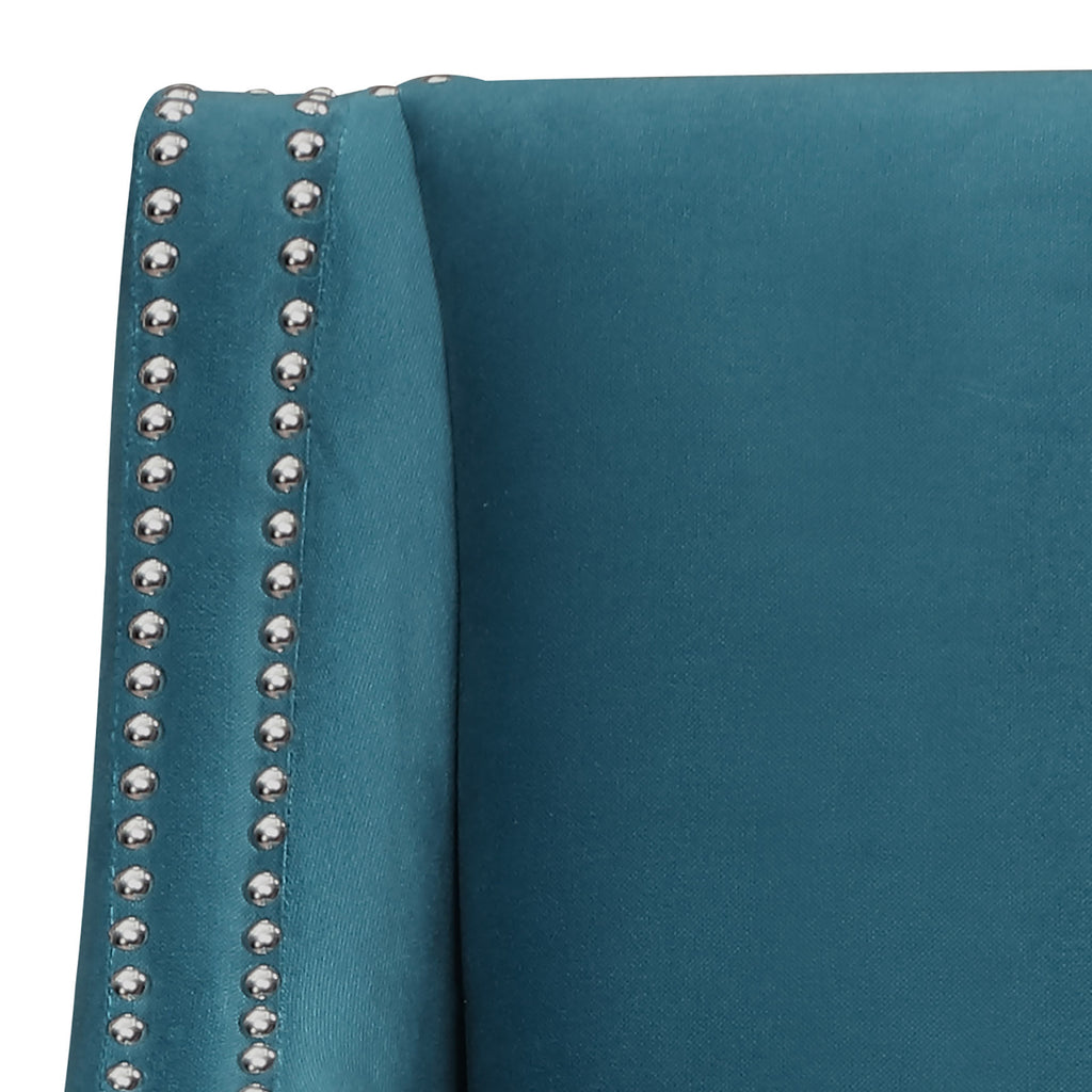 Augusta-16038-Chair-W/Wood-Leg-Distressed-Otto-Teal-(ISTA-3-packaging)