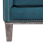 Augusta-16038-Chair-W/Wood-Leg-Distressed-Otto-Teal-(ISTA-3-packaging)