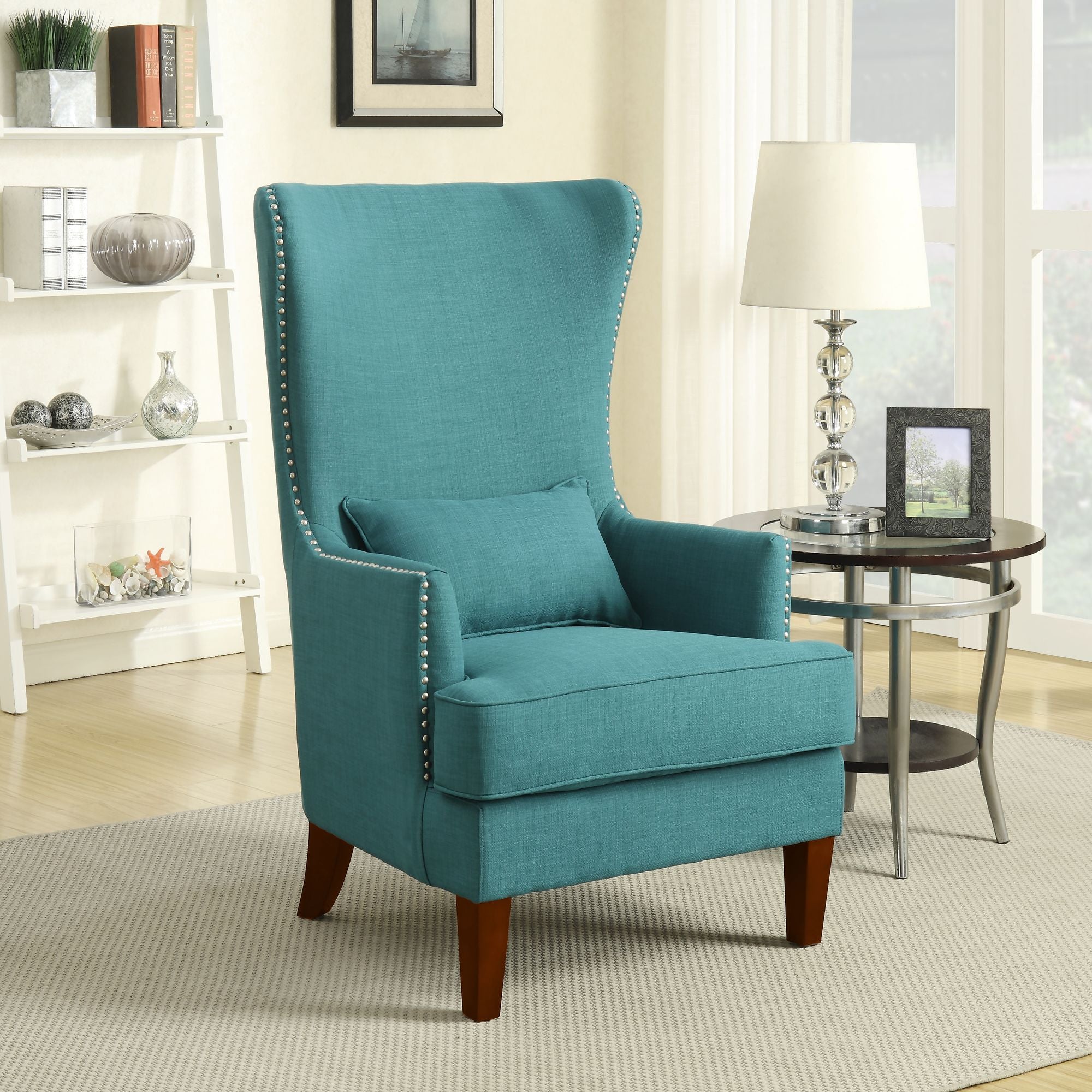 Kori 724 Chair with Chrome Nails Heirloom Aqua/Teal ()