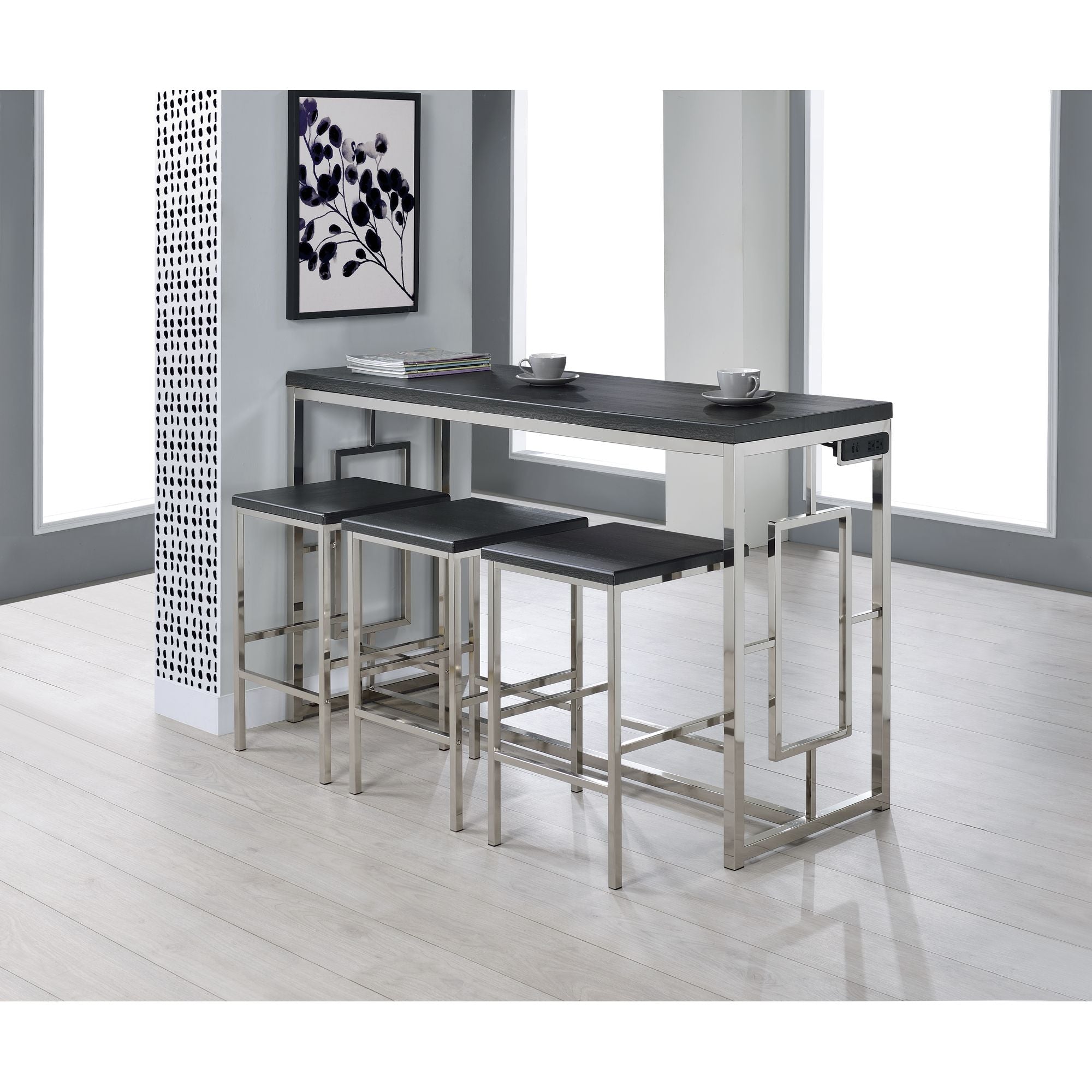 Ezra 3A Bar Table Single Pack (table + Three Stools)