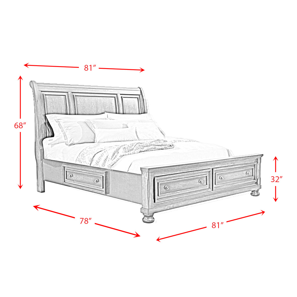 Kingston King Storage 3-piece Bedroom Set