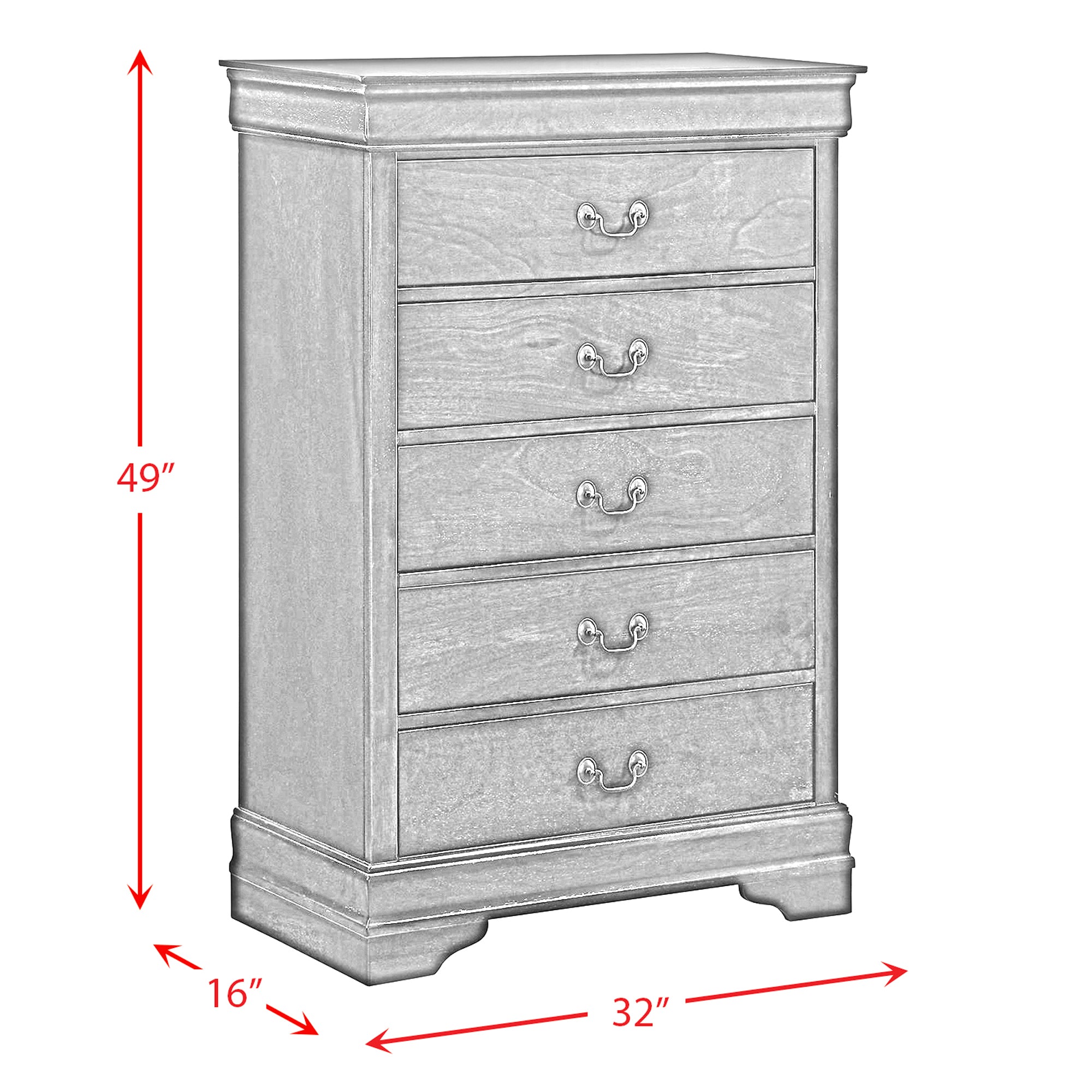 Louis Philippe Queen Panel 3-piece Bedroom Set in Cherry