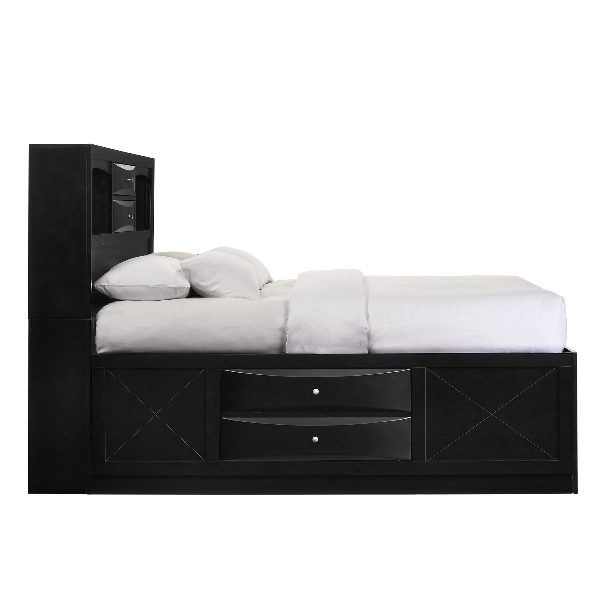 Emily Queen Storage Bed in Black