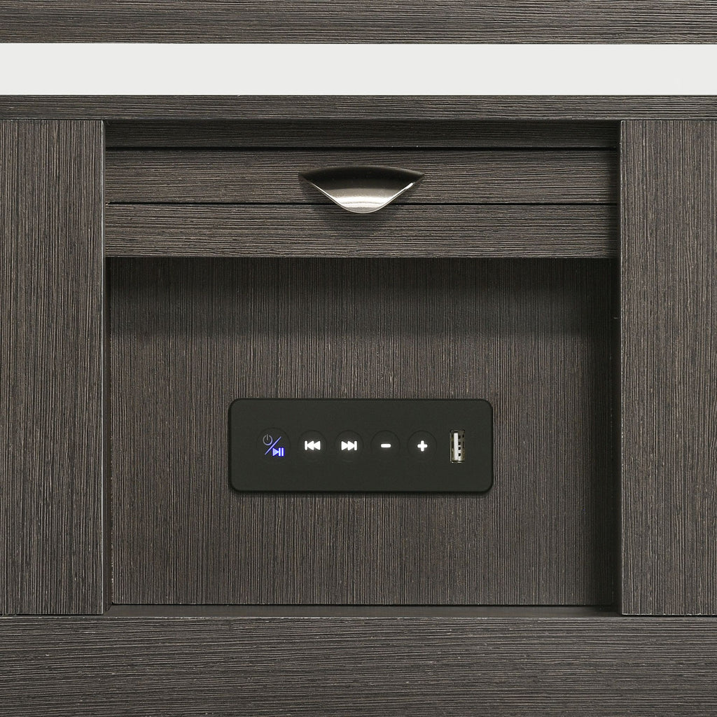 Sasha-King-Music-Bed-W/Led-Light-in-Grey