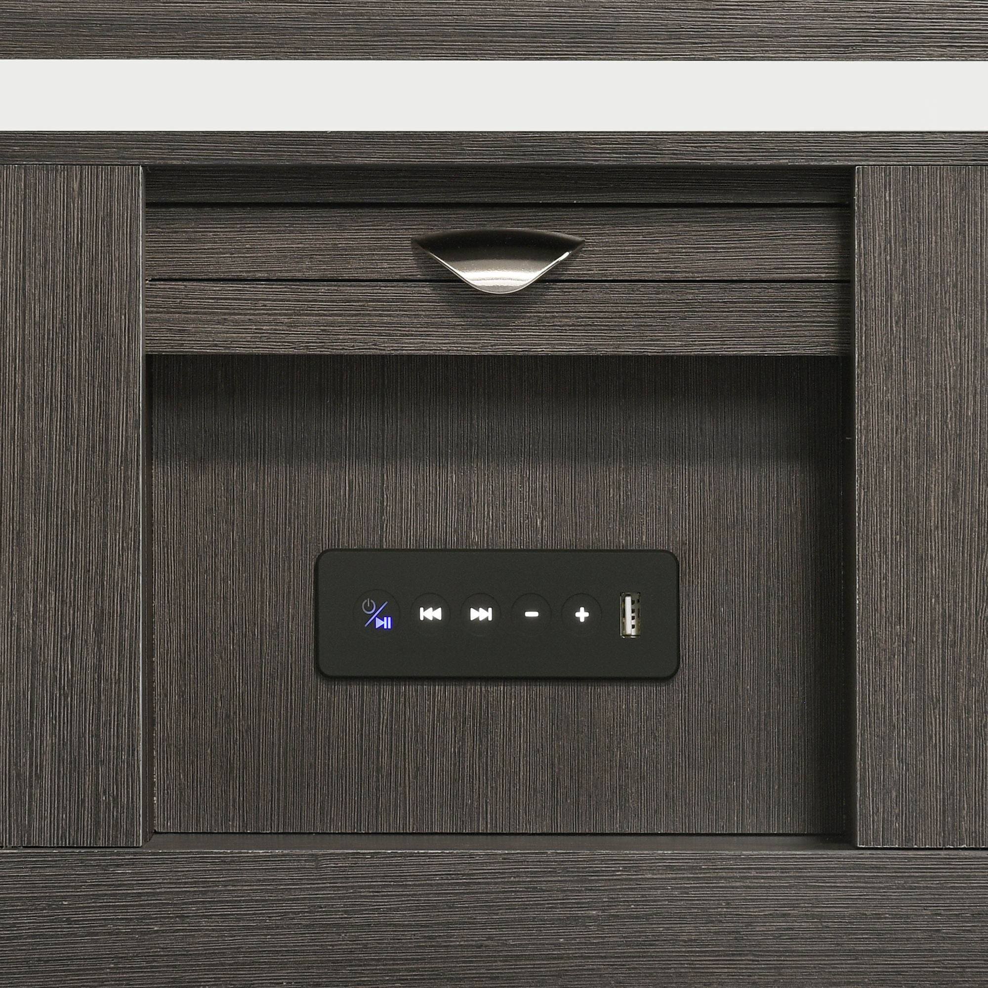 Sasha-King-Music-Bed-W/Led-Light-in-Grey