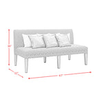 Gramercy-Dining-Three-Seat-Sofa-w/Seven-Pillows