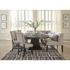 Maddox-Dining-Sofa-w/Seven-Pillows