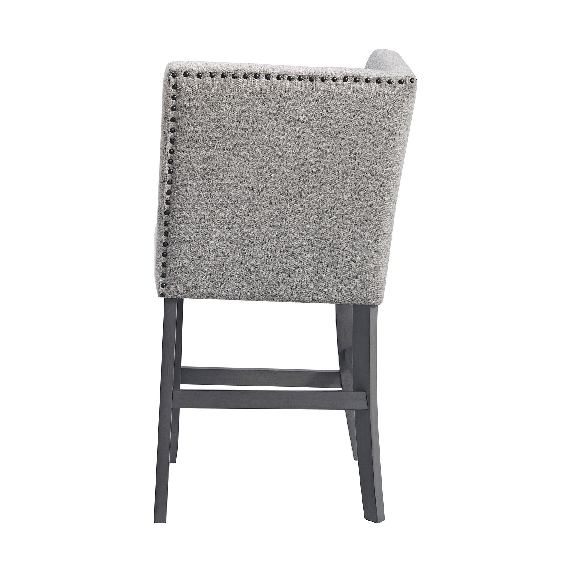 Seneca-Counter-Corner-Bench-with-Upholstered-Back-and-Grey-Fabric-in-Grey