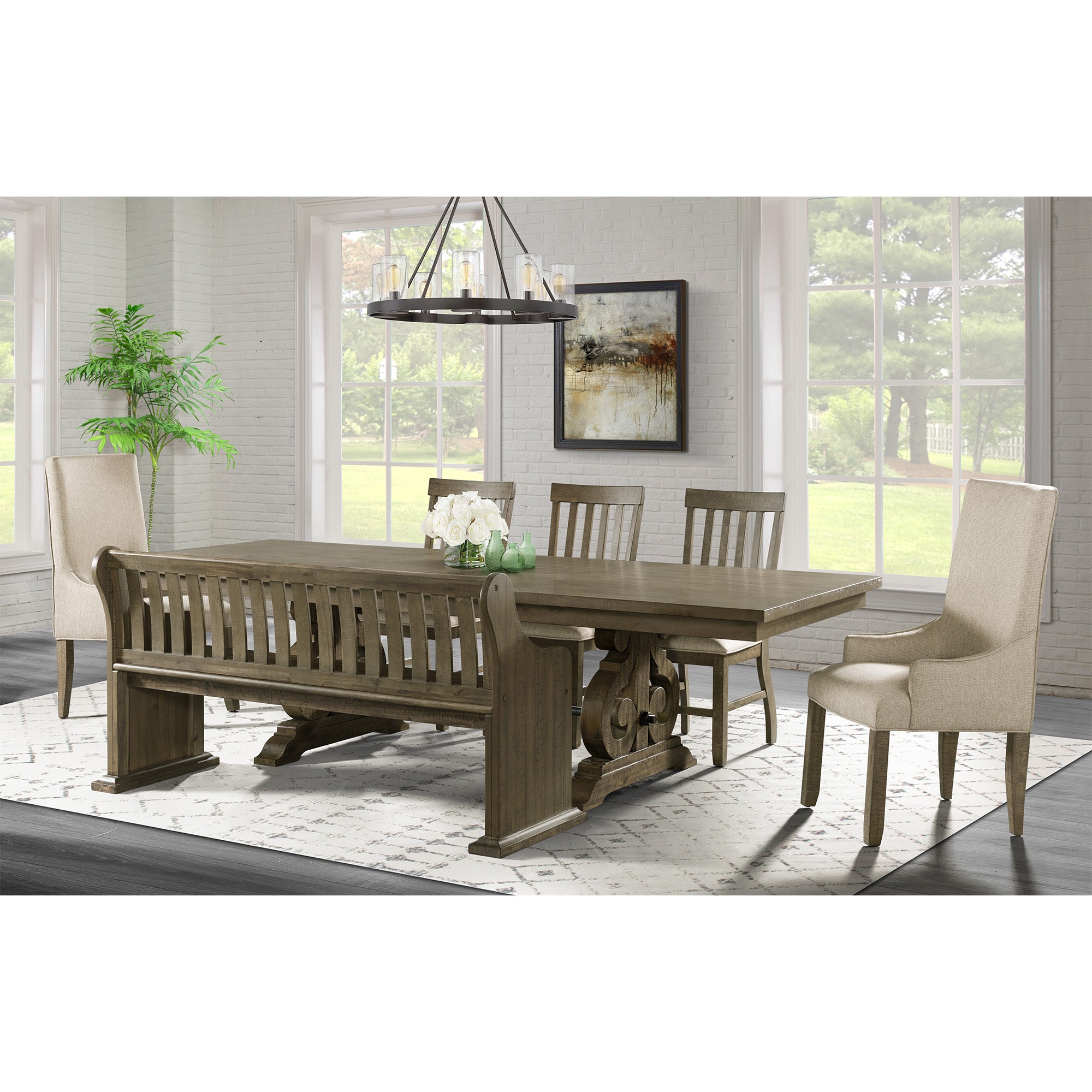 Stone-Pew-Bench-Gray-Finish