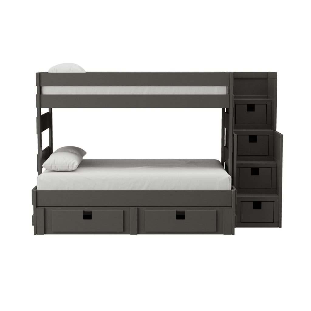 Cali-Kids-Complete-Twin-Over-Full-Bunk-With-Staircase-and-Trundle-in-Grey