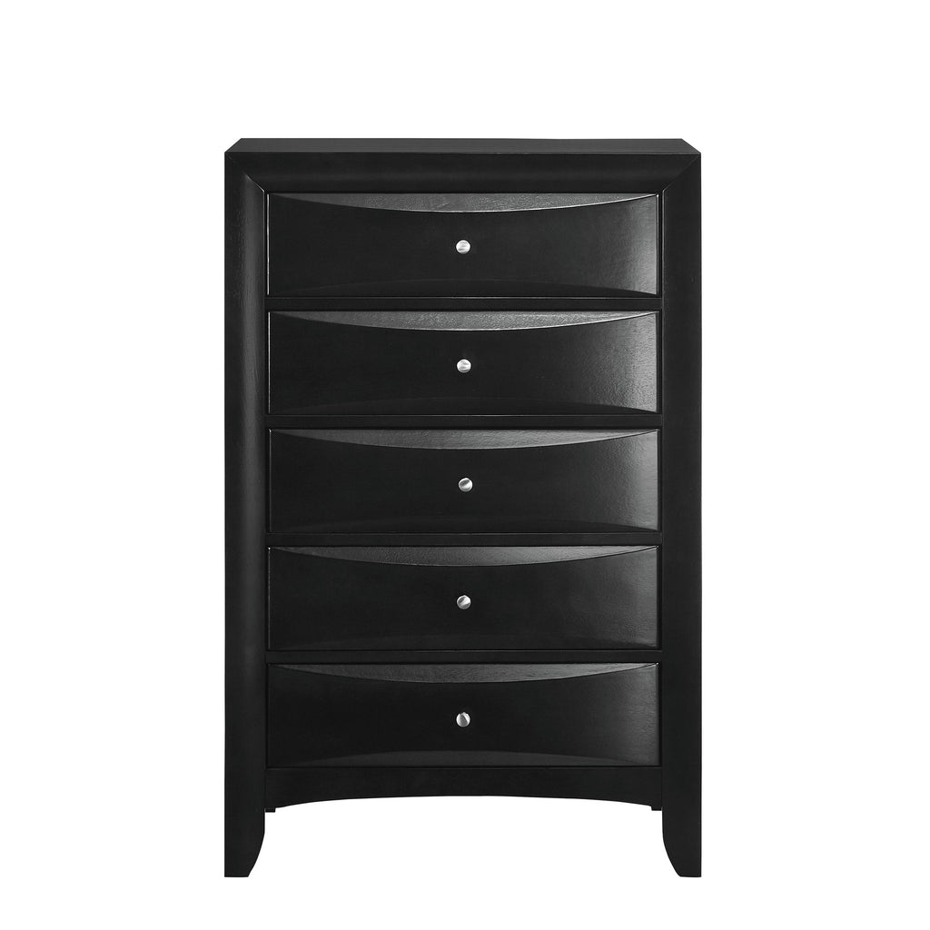 Emily 5 Drawer Chest in Black