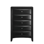 Emily 5 Drawer Chest in Black