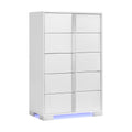 Ocean-Drive-5-Drawer-Chest-with-Blue-LED-in-White