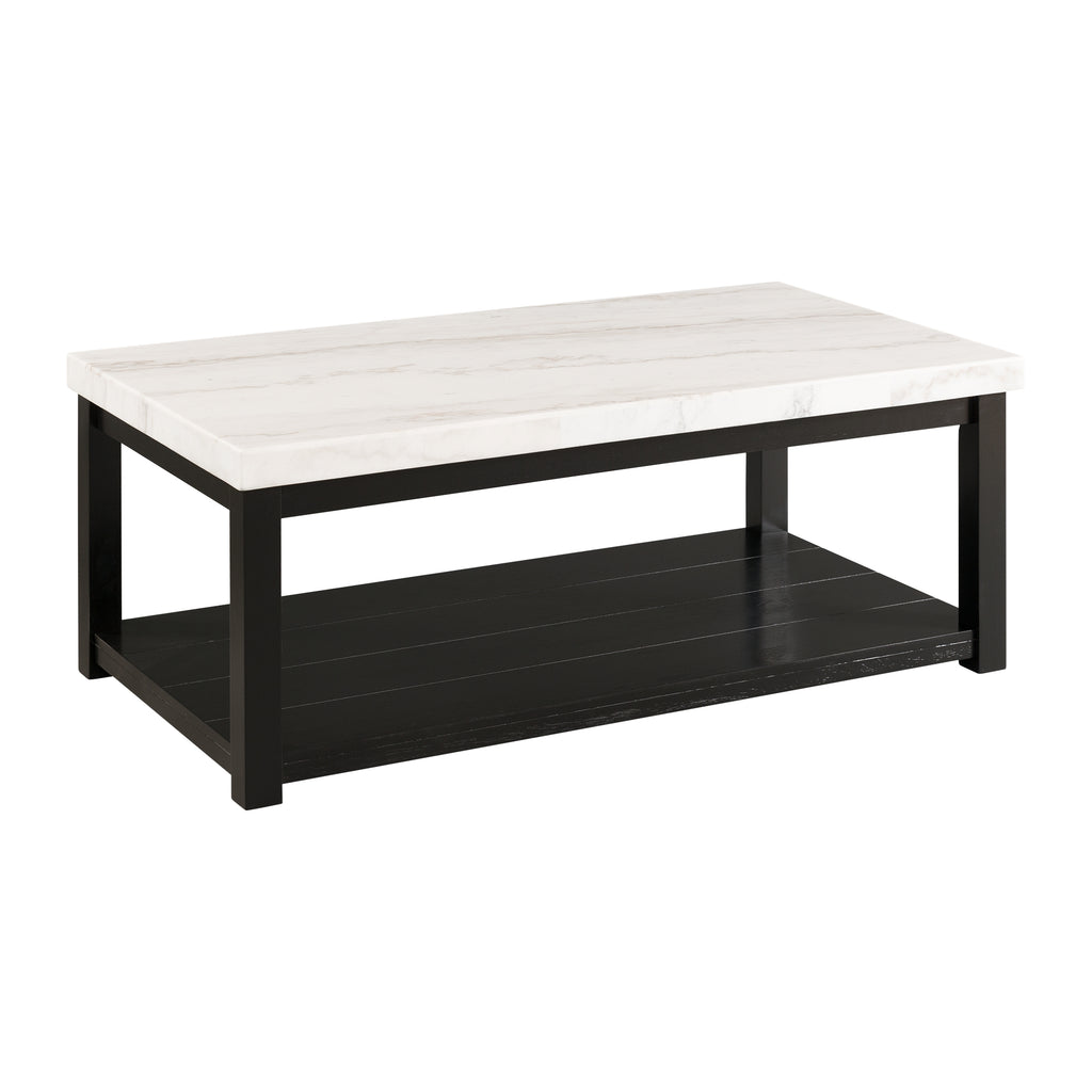Marcello-White-Rectangular-Coffee-Table-W/-Casters-ISTA3-Packaging