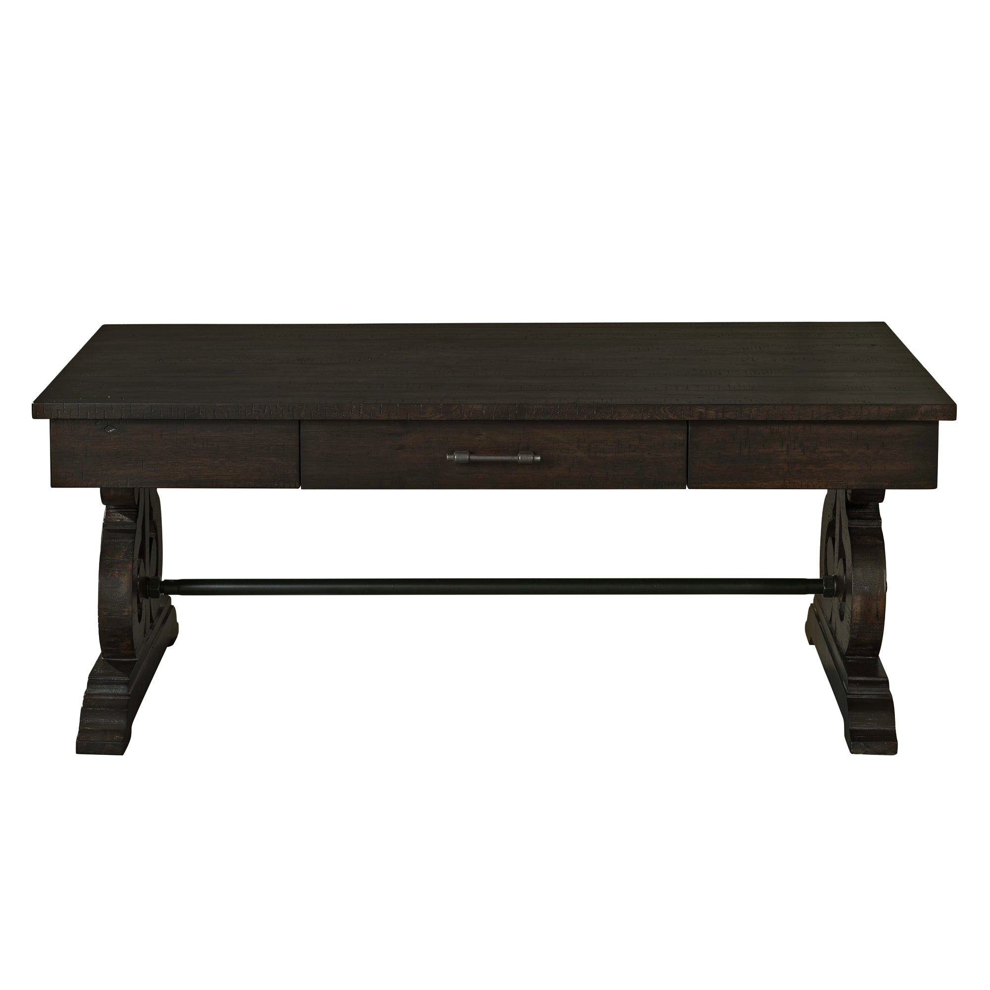 Stone Occasional Coffee Table with PU Leather Base