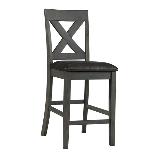 Alex-Counter-Side-Chair-W/Black-PU-Grey-(2-Per-Pack)