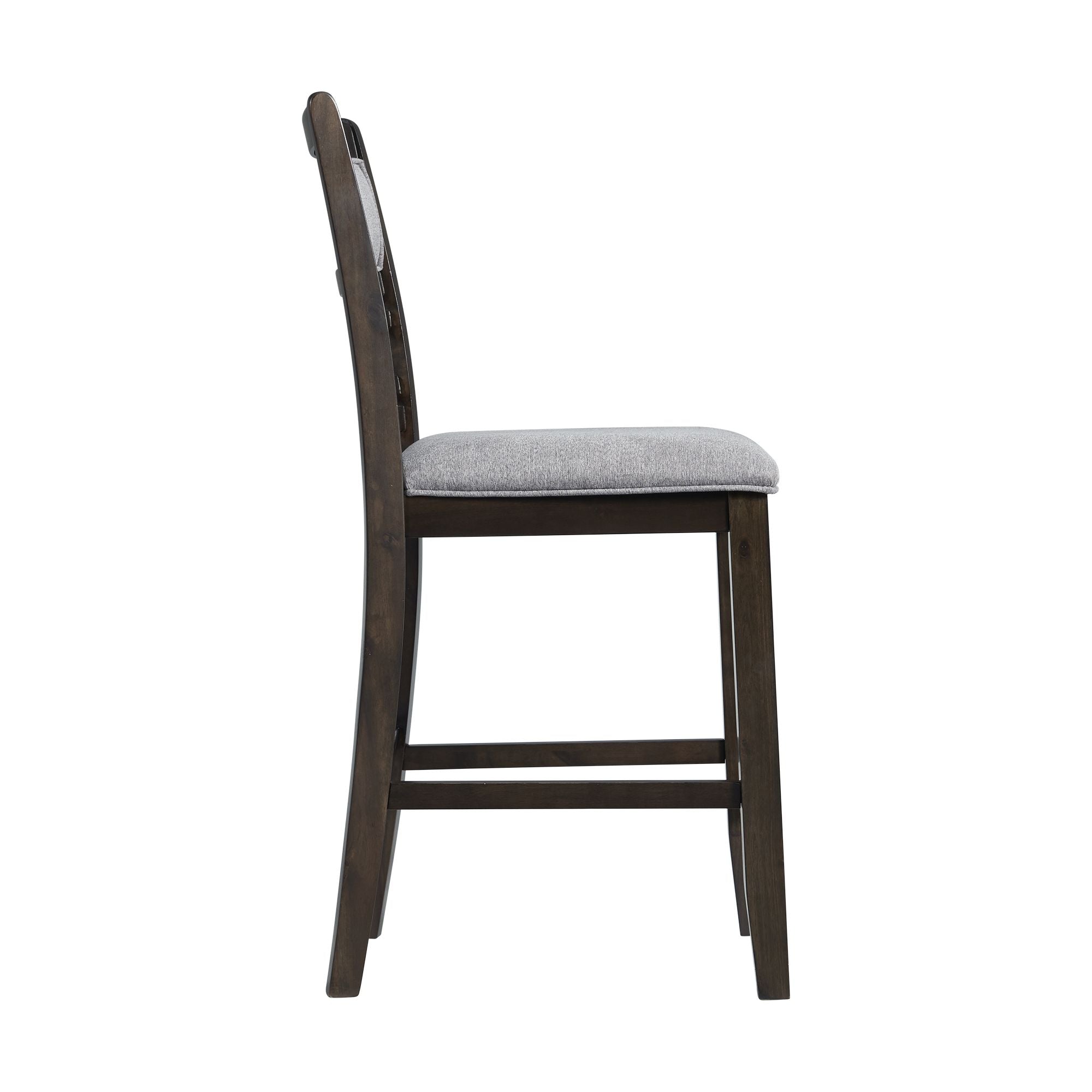 Amherst-Counter-Side-Chair-W/Fabric-Cushion-Dark-Finish-(2-Per-Pack)