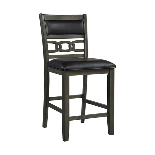 Amherst-Counter-Side-Chair-W/PU-Cushion-Grey-Finish-(2-Per-Pack)
