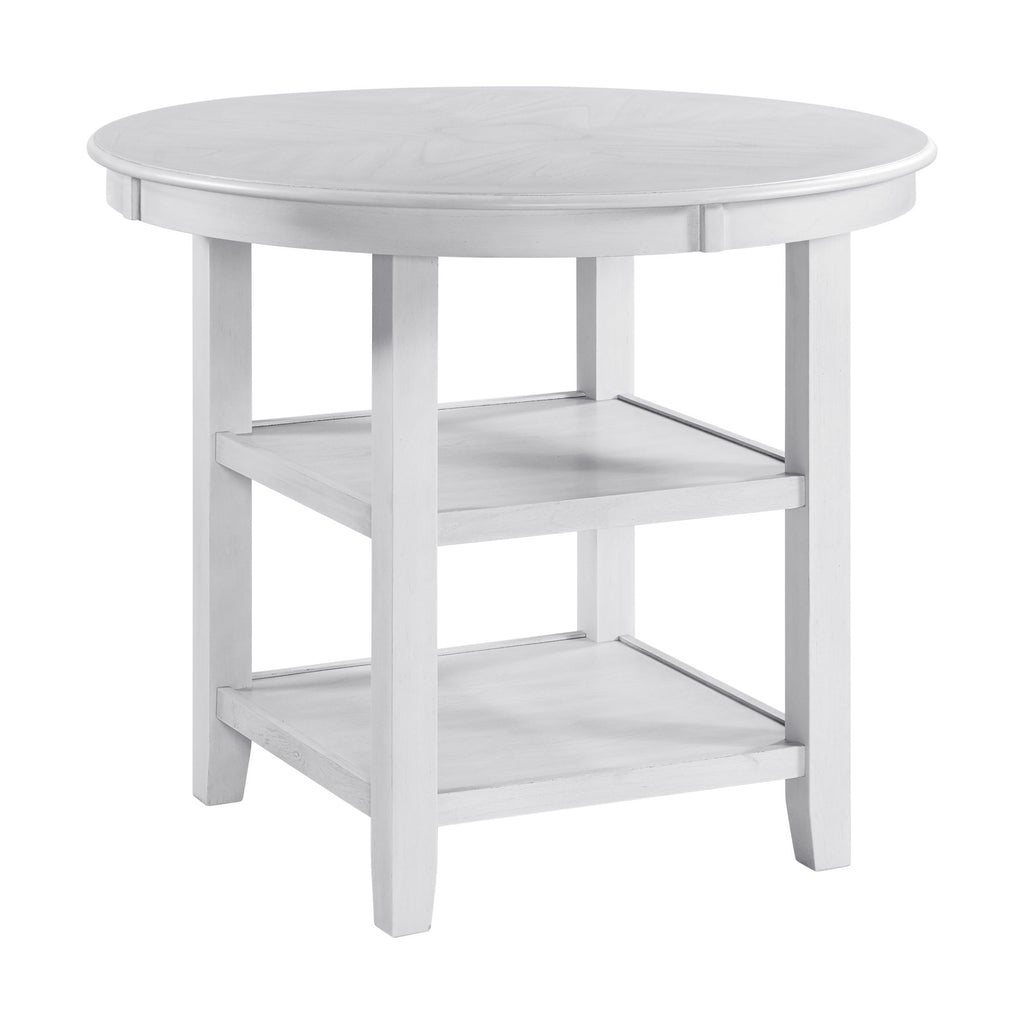 Amherst Counter Table with Wood Leg White Finish
