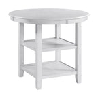 Amherst Counter Table with Wood Leg White Finish