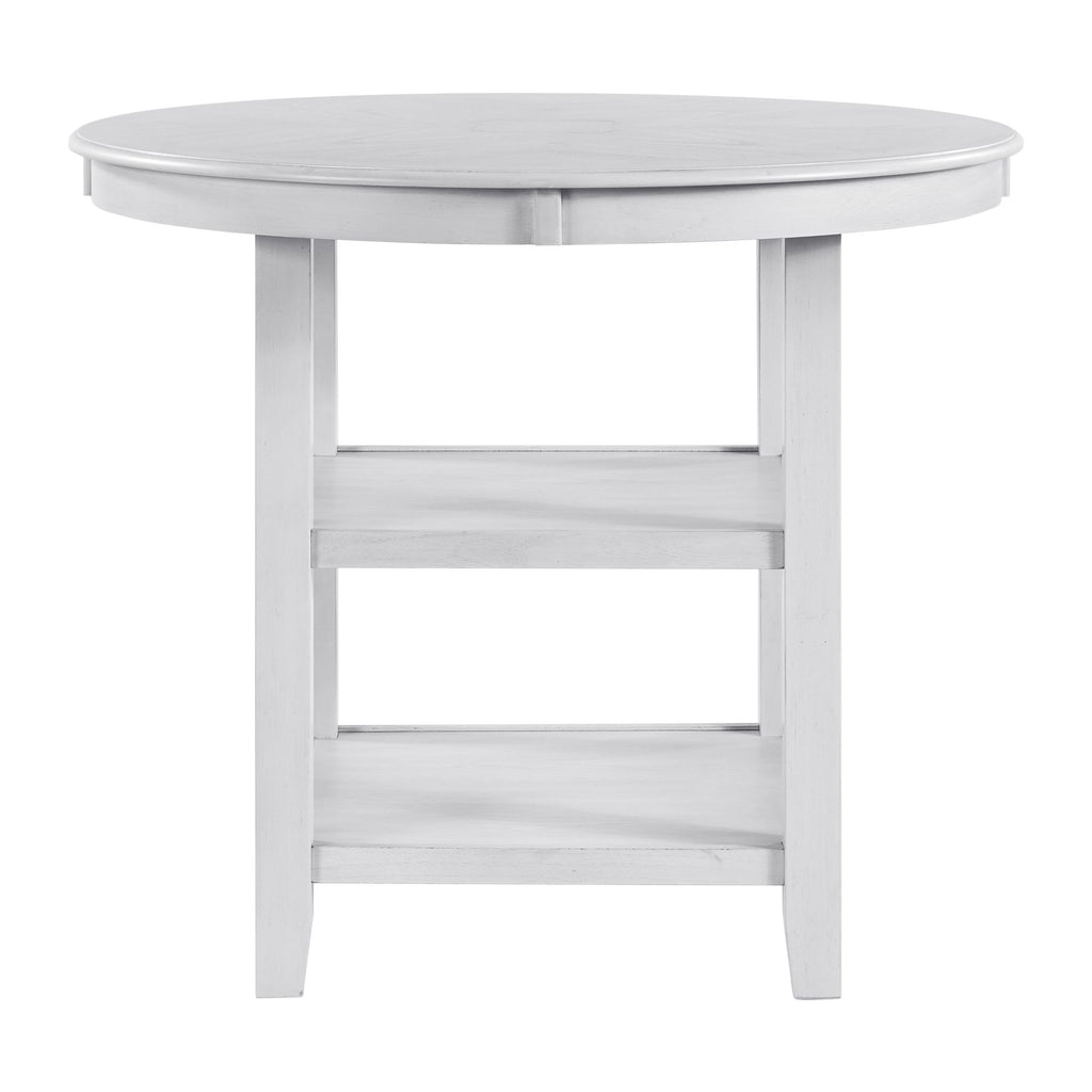 Amherst Counter Table with Wood Leg White Finish