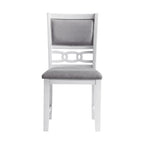 Amherst Dining Side Chair with Fabric Cushion Side Stretcher White Finish (2 Per Pack)