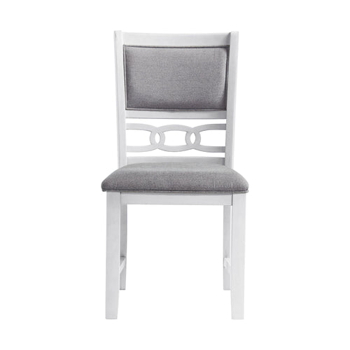 Amherst Dining Side Chair with Fabric Cushion Side Stretcher White Finish (2 Per Pack)