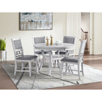 Amherst Dining Side Chair with Fabric Cushion Side Stretcher White Finish (2 Per Pack)