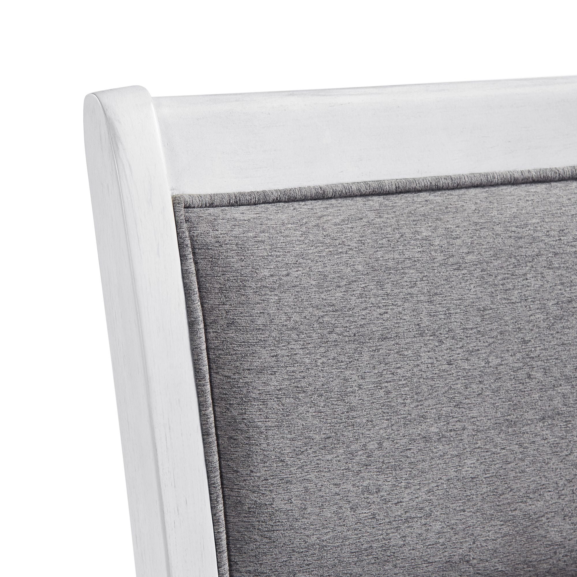 Amherst Dining Side Chair with Fabric Cushion Side Stretcher White Finish (2 Per Pack)