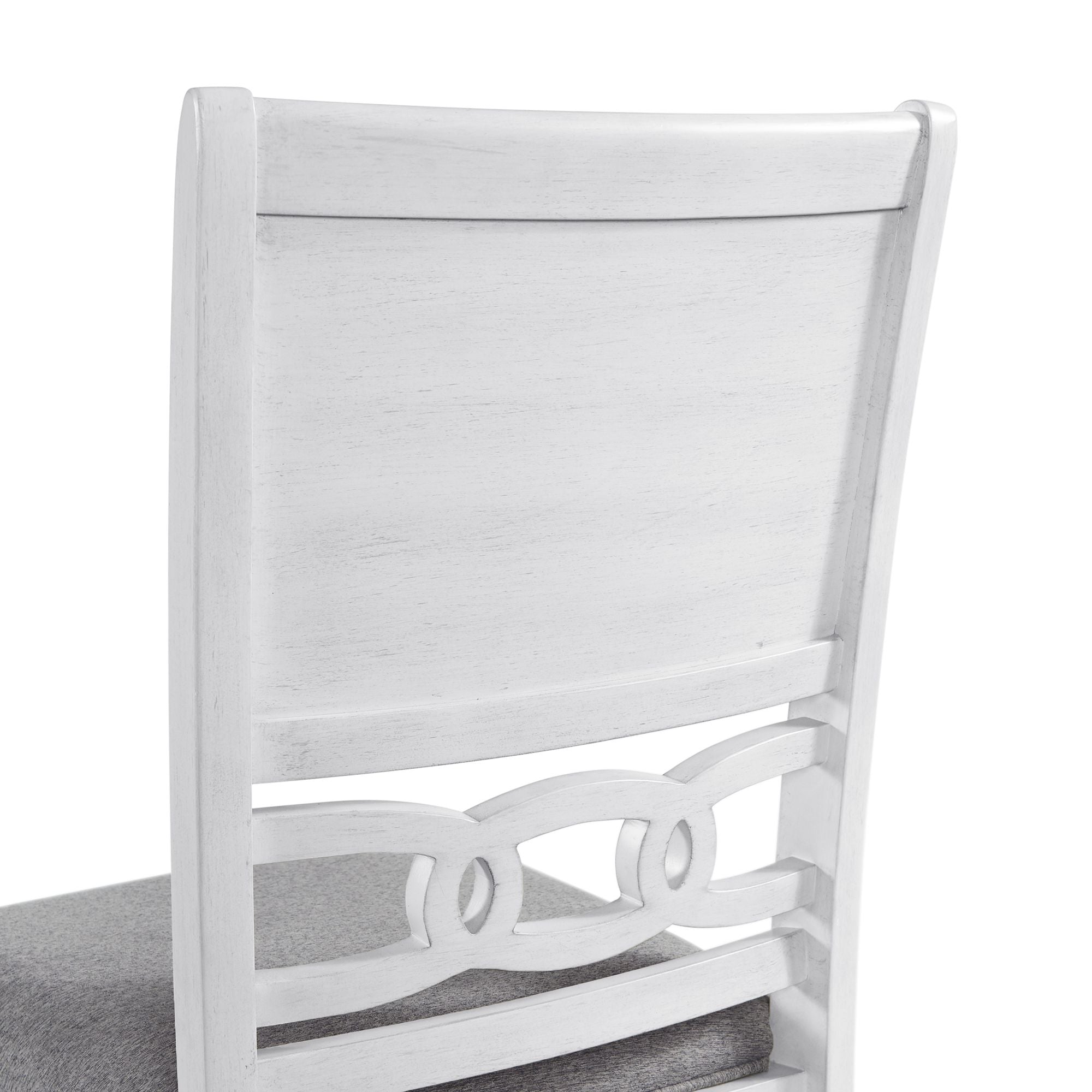 Amherst Dining Side Chair with Fabric Cushion Side Stretcher White Finish (2 Per Pack)