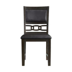 Amherst-Dining-Side-Chair-W/PU-Cushion-Side-Stretcher-Dark-Finish-(2-Per-Pack)