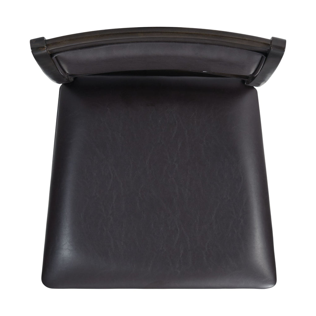 Amherst-Dining-Side-Chair-W/PU-Cushion-Side-Stretcher-Dark-Finish-(2-Per-Pack)
