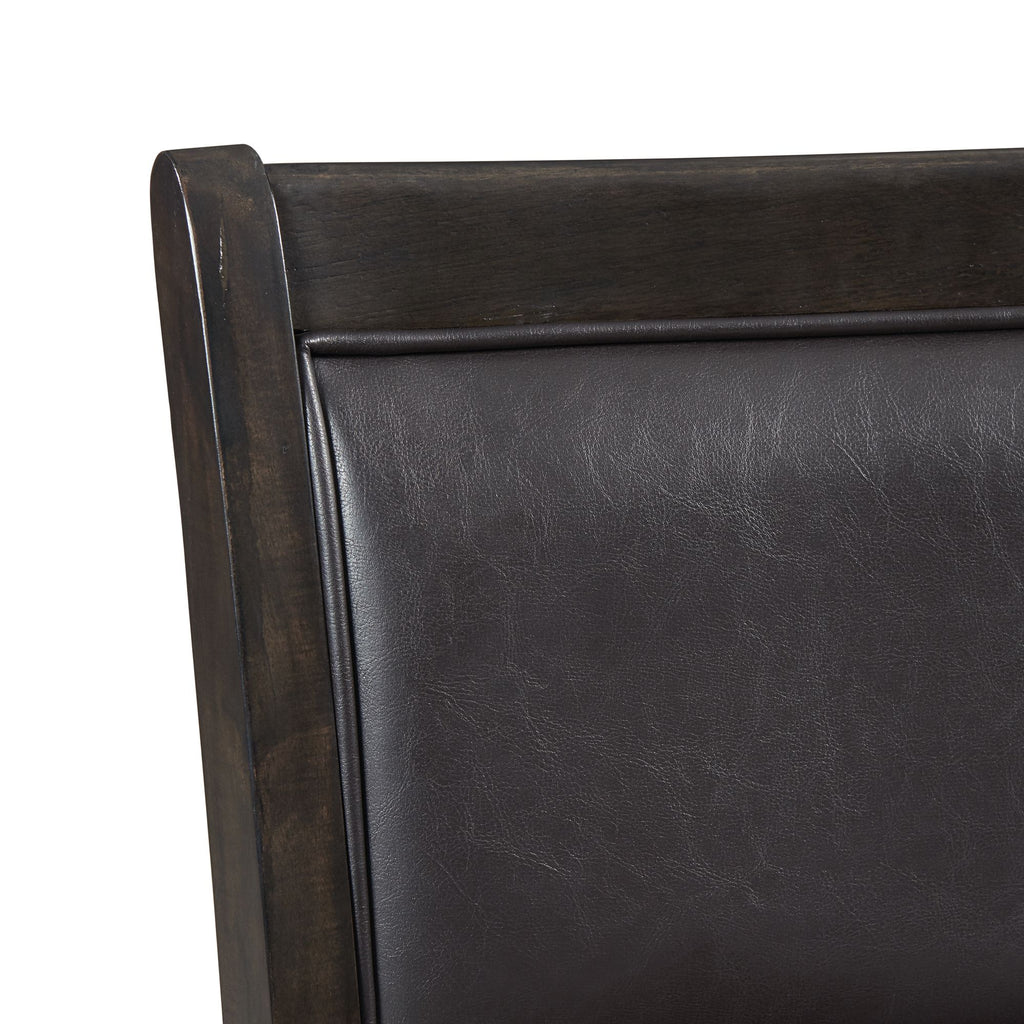 Amherst-Dining-Side-Chair-W/PU-Cushion-Side-Stretcher-Dark-Finish-(2-Per-Pack)