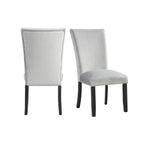 Francesca-Rectangular-Dining-Grey-Velvet-Side-Chair-W/-Nailhead-Trim-(2-Per-Pack)
