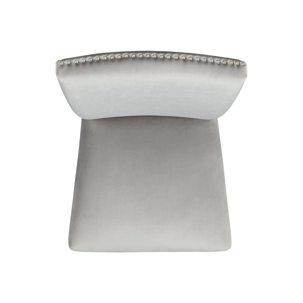 Francesca-Rectangular-Dining-Grey-Velvet-Side-Chair-W/-Nailhead-Trim-(2-Per-Pack)