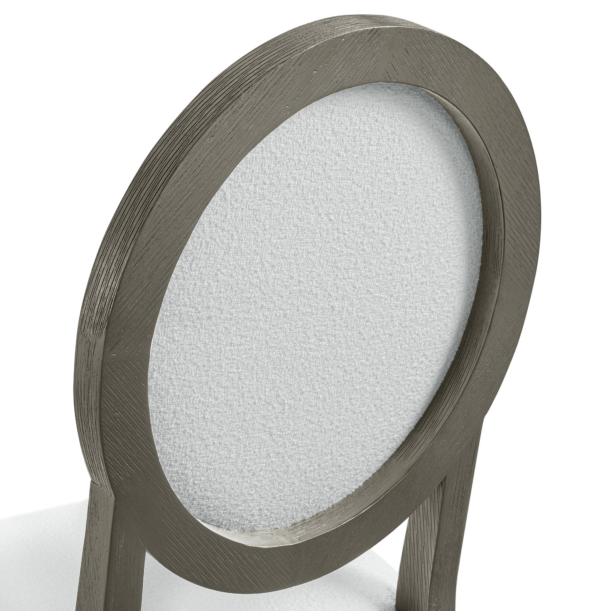 Versailles-Contemporary-Round-Back-Dining-Chair-With-Boucle-White-in-Grey-(2-Per-Carton)