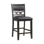 Amherst Counter Height 5-piece Dining Set Table and Four Faux Leather Side Chairs in Walnut