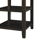 Amherst Counter Height 5-piece Dining Set Table and Four Faux Leather Side Chairs in Walnut