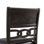 Amherst Counter Height 5-piece Dining Set Table and Four Faux Leather Side Chairs in Walnut