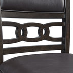 Amherst Counter Height 5-piece Dining Set Table and Four Faux Leather Side Chairs in Walnut