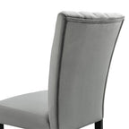 Bellini-5PC-Dining-Set-in-Grey-Round-Table-&-Four-Grey-Velvet-Chairs