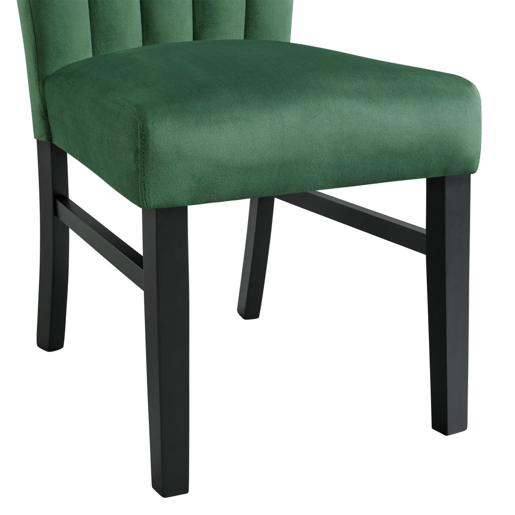 Bellini-5PC-Dining-Set-in-White-Rectangle-Table-&-Four-Emerald-Velvet-Chairs